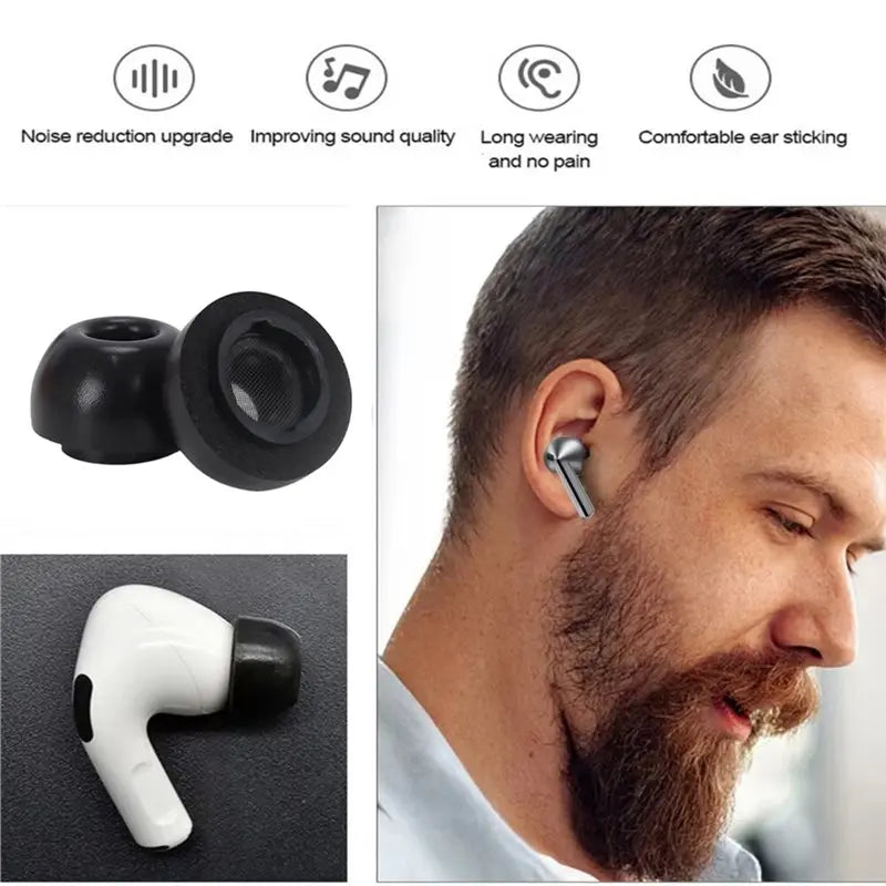 Memory Foam Ear Tips for Galaxy Buds 4 Pro – 6 Pairs Replacement Ear Tips Babs