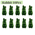 Mini Foam Easter Bunny Ornaments – Flocked Green Rabbit Decor Easter Bunny Ornament Babs 10PCS 6x6x11cm