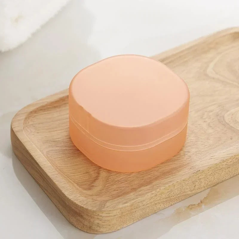 Portable Travel Soap Dish with Lid & Sponge | Soap Case Travel Soap Dish Babs Orange