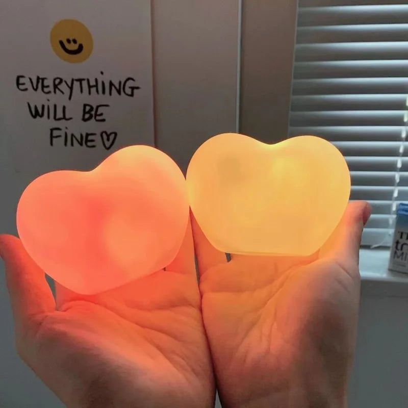Love Heart Night Light – Soft Glow Bedside Atmosphere Lamp Atmosphere Night Light Babs