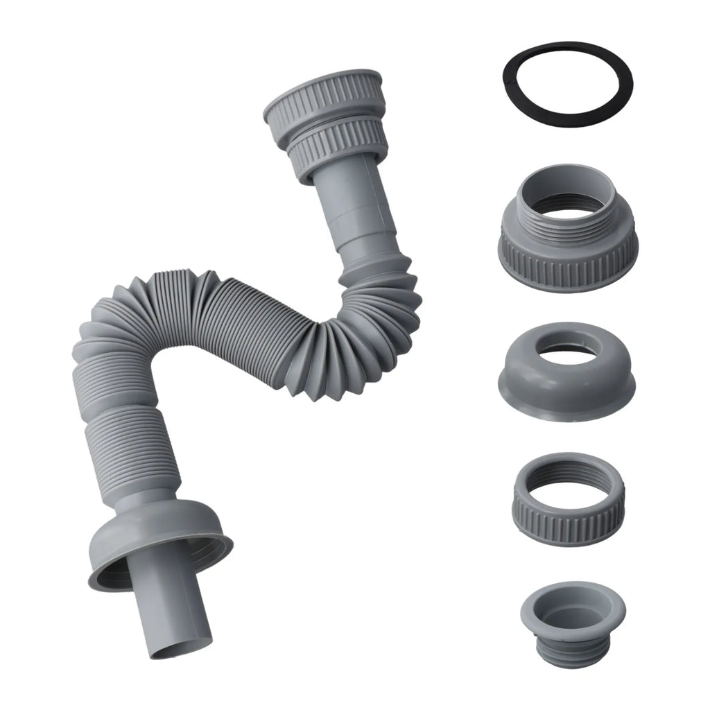 Kitchen Sink Drain Pipe – Fits 32/45/56mm | ABS Expandable Sink Drain Pipe Babs A