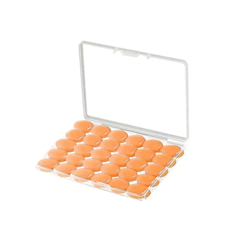 30Pcs Moldable Silicone Earplugs 38dB – Sleep, Travel & Work Moldable Silicone Earplugs Babs Orange