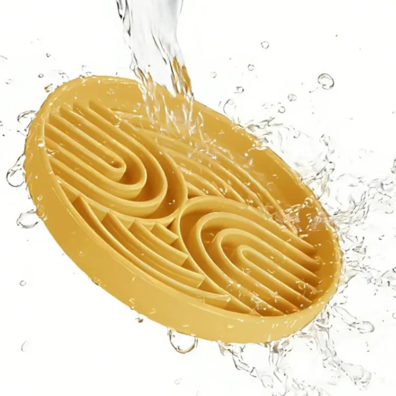 Silicone Slow Feeder Dog Bowl with Suction Cup & Licking Pad Slow Feeder Dog Bowl Babs