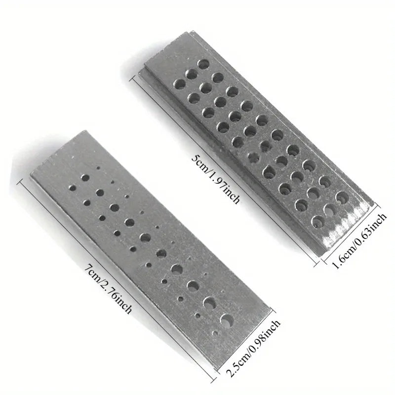 30-Hole Stainless Steel Punch Block Riveting Stake Jeweler Tool Jewelry Repair Tool Babs