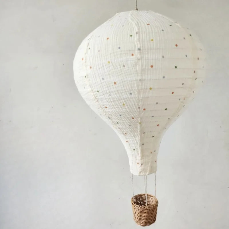 Handmade Hot Air Balloon Hanging Ornament with LED Light Hanging Ornament Babs Polka Dots with LED
