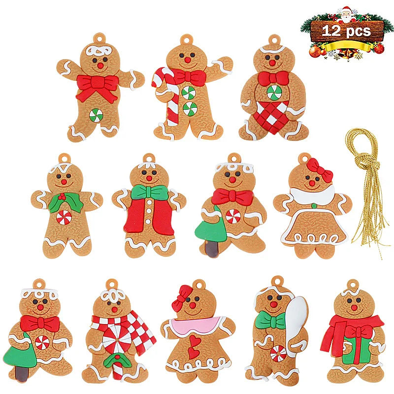 Gingerbread Man Christmas Tree Ornaments – Hanging Pendants Christmas Tree Ornaments Babs