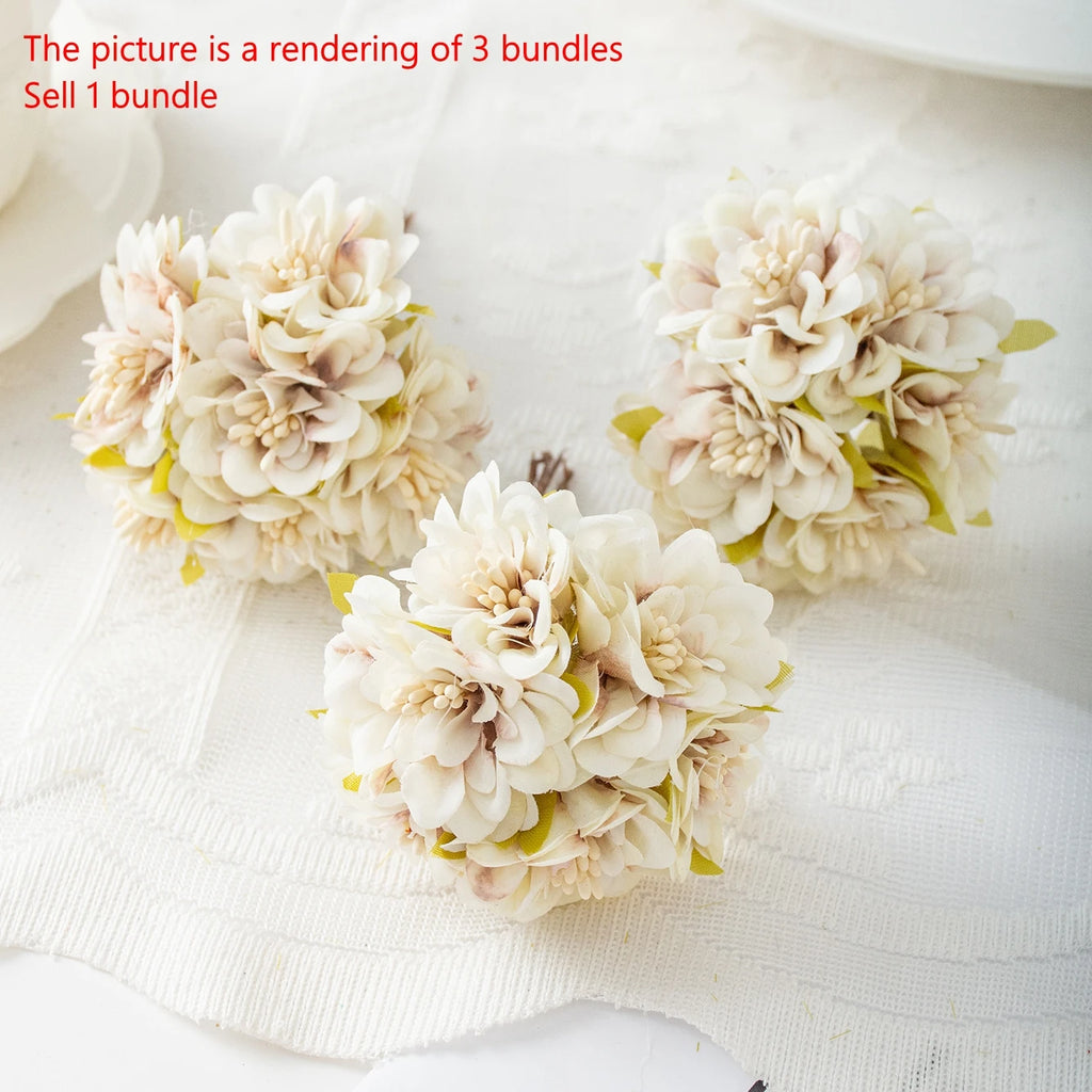 Silk Rose Artificial Flower Mini Bouquet – Wedding & Home Décor Artificial Flower Bouquet Babs color-11 3 pcs