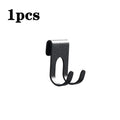 No-Drill Aluminum Shower Glass Door Hooks | Towel Hanger Bathroom Hook Hanger Babs Black-1pcs 5.5X4cm