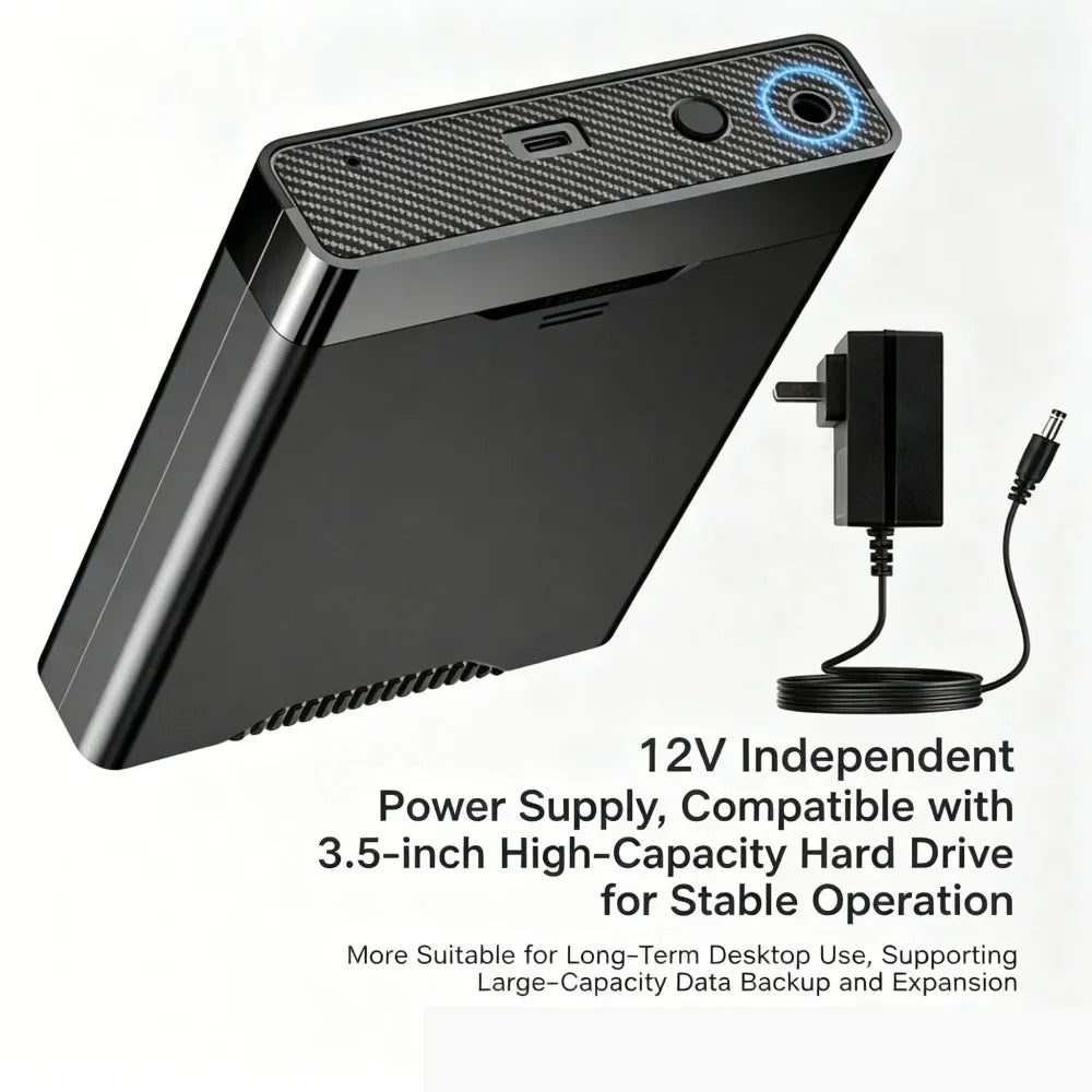 USB 3.1 SATA HDD Enclosure 2.5" & 3.5" – 5Gbps UASP, 20TB HDD Enclosure Babs