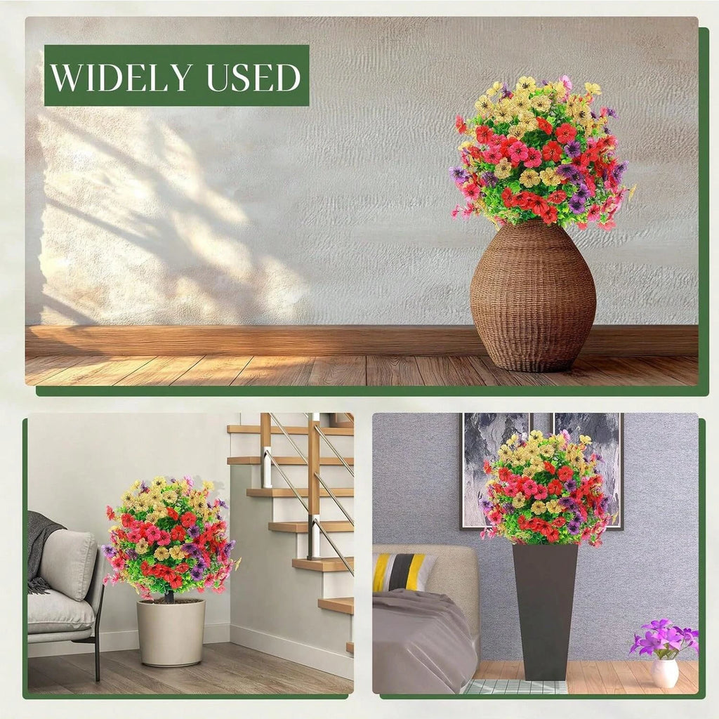 Artificial Silk Flower Ball Ground Stake – Colorful Garden Decor Artificial Flower Stake Babs