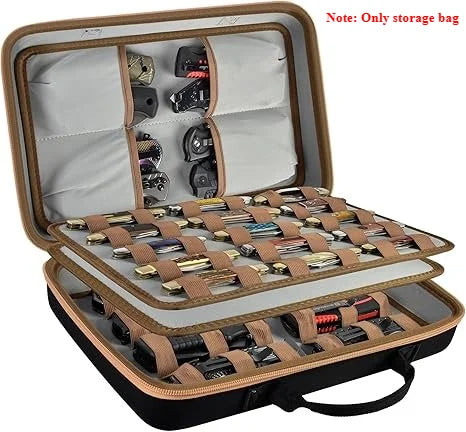 Knife Display Case – Holds 56+ Pocket & Folding Knives Knife Display Case Babs Brown
