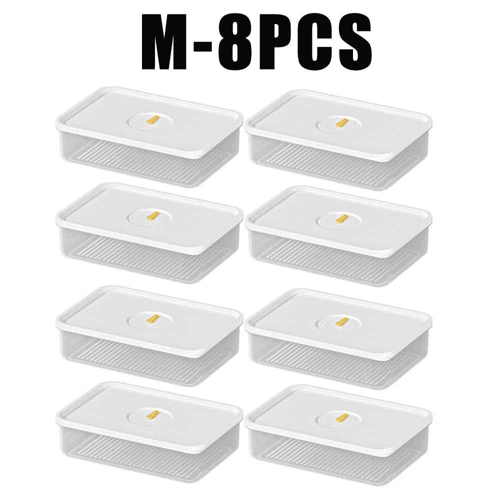 Lunch Meat & Cheese Keeper Container – Fridge Organizer Box Food Storage Container Babs M-8PCS