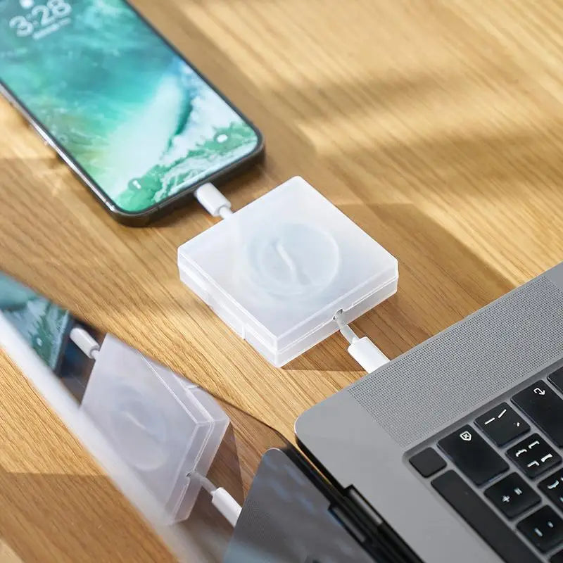 HUXUAN Retractable USB Cable Organizer & Cord Winder Case Cable Organizer Case Babs