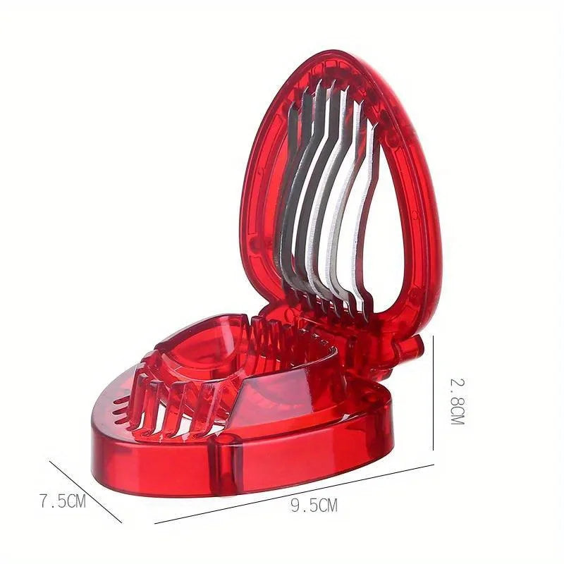 Strawberry Slicer, Corer & Huller – Stainless Steel Tool Fruit Slicer Tool Babs 1PC