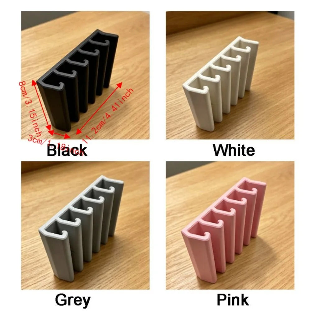 Wall-Mounted Lid Storage Rack – 5-Slot Mold-Resistant Organizer Lid Storage Rack Babs