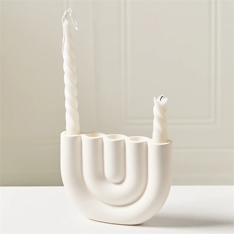 Nordic Ceramic Candelabra Candlestick Holder | Home Décor Ceramic Candle Holder Babs