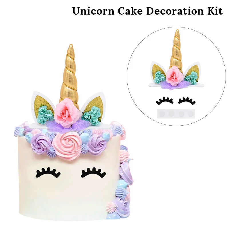 Rainbow Unicorn Cake Topper – Birthday & Baby Shower Decor Cake Topper Babs Set10