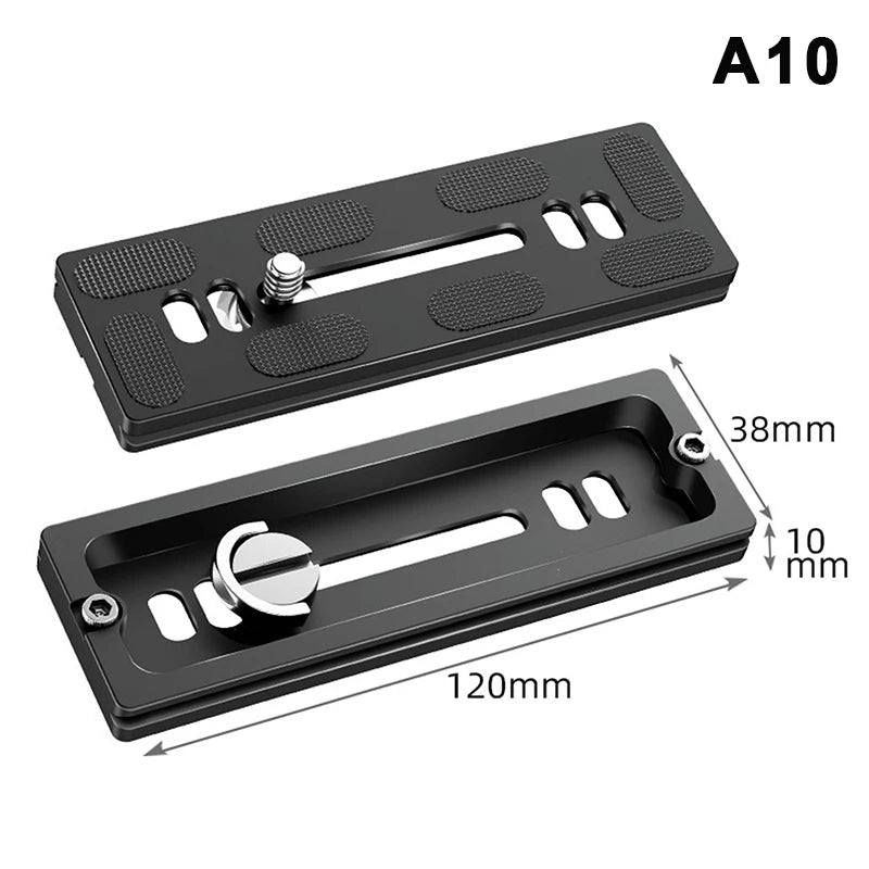Aluminum 1/4" Quick Release Mount Plate for Tripods Camera Mount Plate Babs A10
