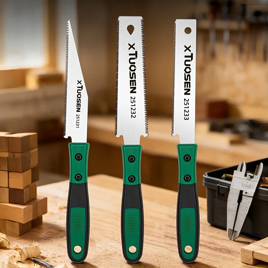 Japanese Hand Saw Set – Fine-Tooth Hardwood Cutting Tool Japanese Hand Saw Babs 3pcs