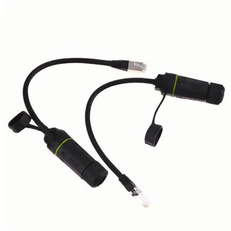 RJ45 Waterproof Network Pass-Through Connector Male to Female Network Connector Adapter Babs