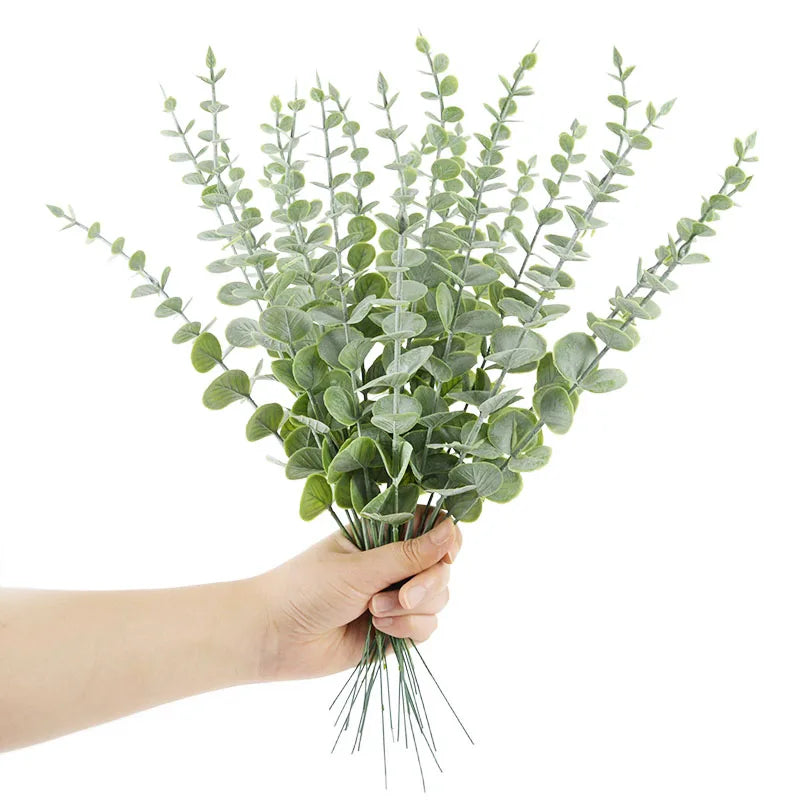 Artificial Eucalyptus Branches Fake Green Stems – 6/12/18pcs Artificial Plant Stems Babs