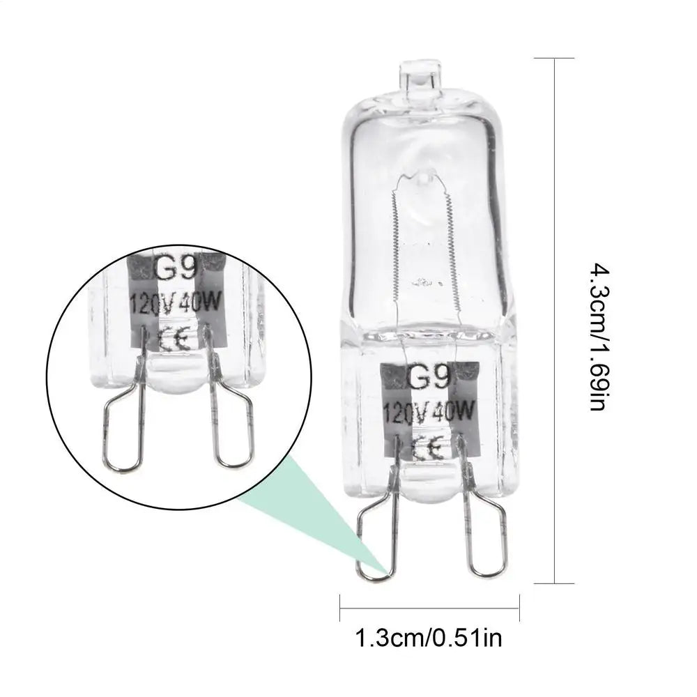 G9 40W Halogen Bulb – High-Temp Oven & Appliance Light Halogen Appliance Bulb Babs 40W 110 to 130V