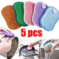 5-Pack Microfiber Dish Sponge Scrubbers – Kitchen Cleaning Set Kitchen Sponge Scrubbers Babs 5pcs (random colors)