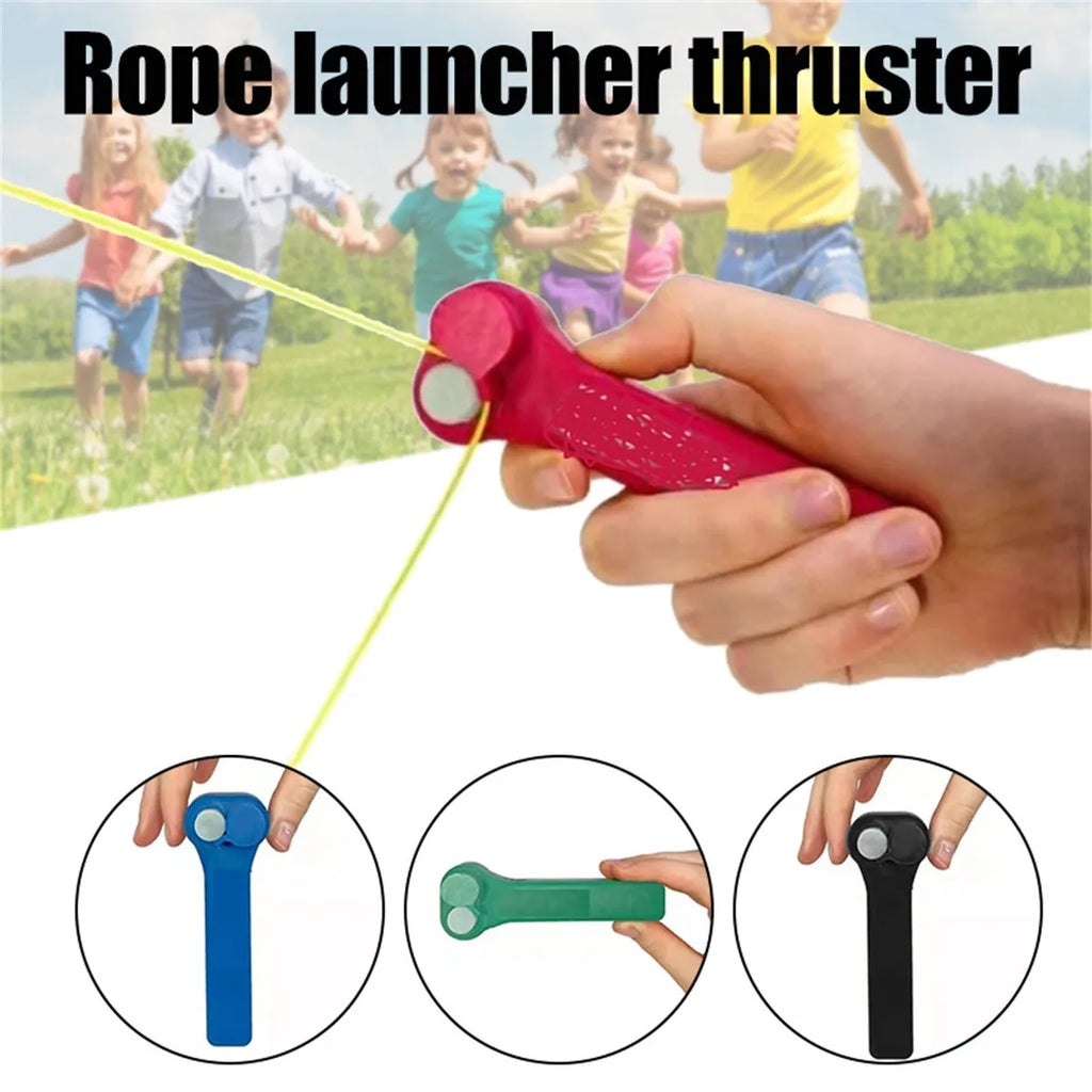 Zip String Rope Launcher – Electric Handheld Propeller Toy Novelty Rope Toy Babs