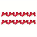 10pcs Christmas Bowknot Bows with Bells – Gift & Tree Décor Christmas Bow Decoration Babs Other 10Pcs