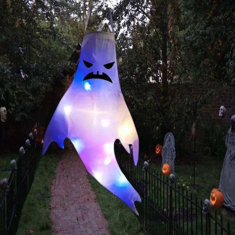 Halloween LED Floating Ghost Hanging Decoration – 1-4 Pack Halloween Ghost Decoration Babs