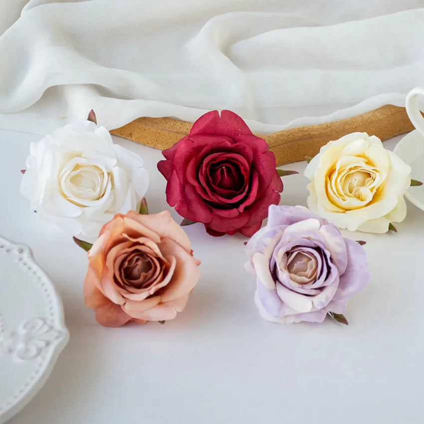 Silk Rose Artificial Flowers for Wedding & Home Décor (10/20 Pcs) Artificial Silk Flowers Babs