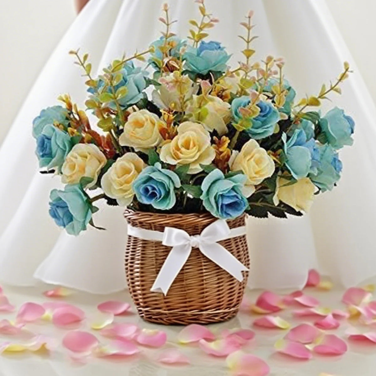 Artificial Silk Rose Bouquet – Wedding & Home Floral Décor Artificial Flower Bouquet Babs