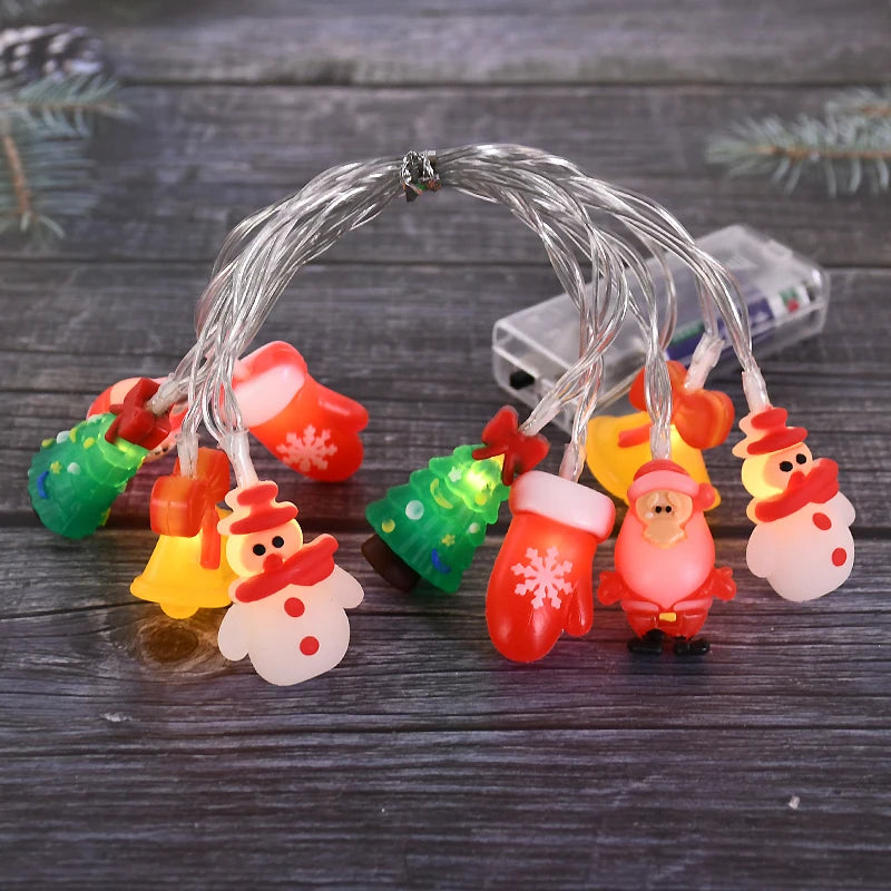 Christmas LED String Lights – Santa Snowman Xmas Tree Ornaments Christmas String Lights Babs Mix 3M 20LED