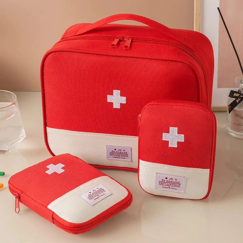 Portable Travel Medicine Bag & Pill Storage Pouch Travel Medicine Bag Babs 3Pcs-red