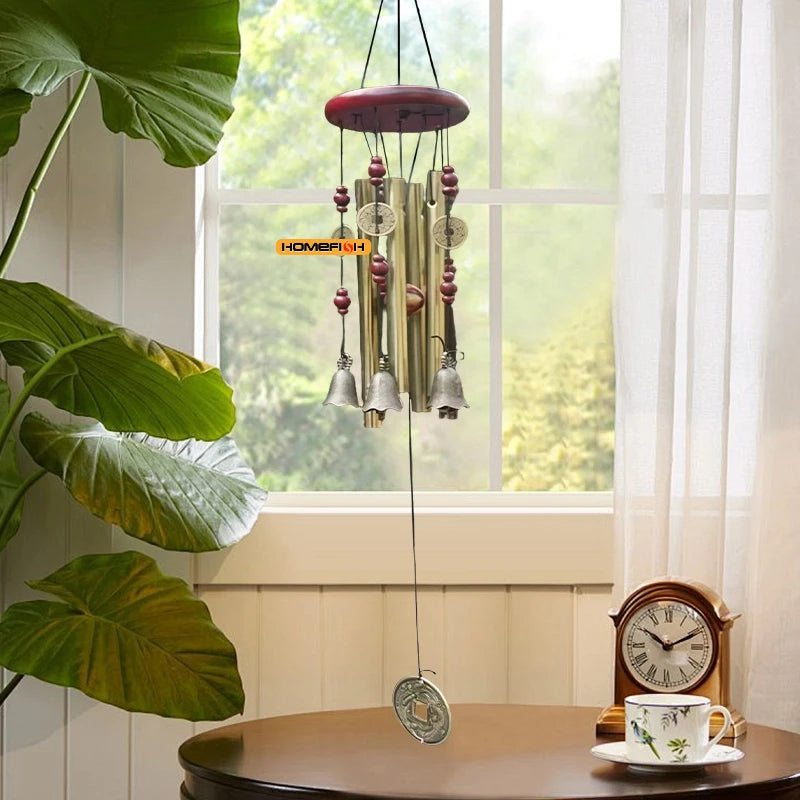 Large Metal Wind Chime – Outdoor Garden & Home Good Luck Décor Outdoor Wind Chime Babs