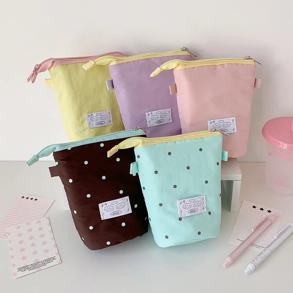 Large Capacity Vertical Pencil Case – Portable Polyester Pen Bag Pencil Case Babs