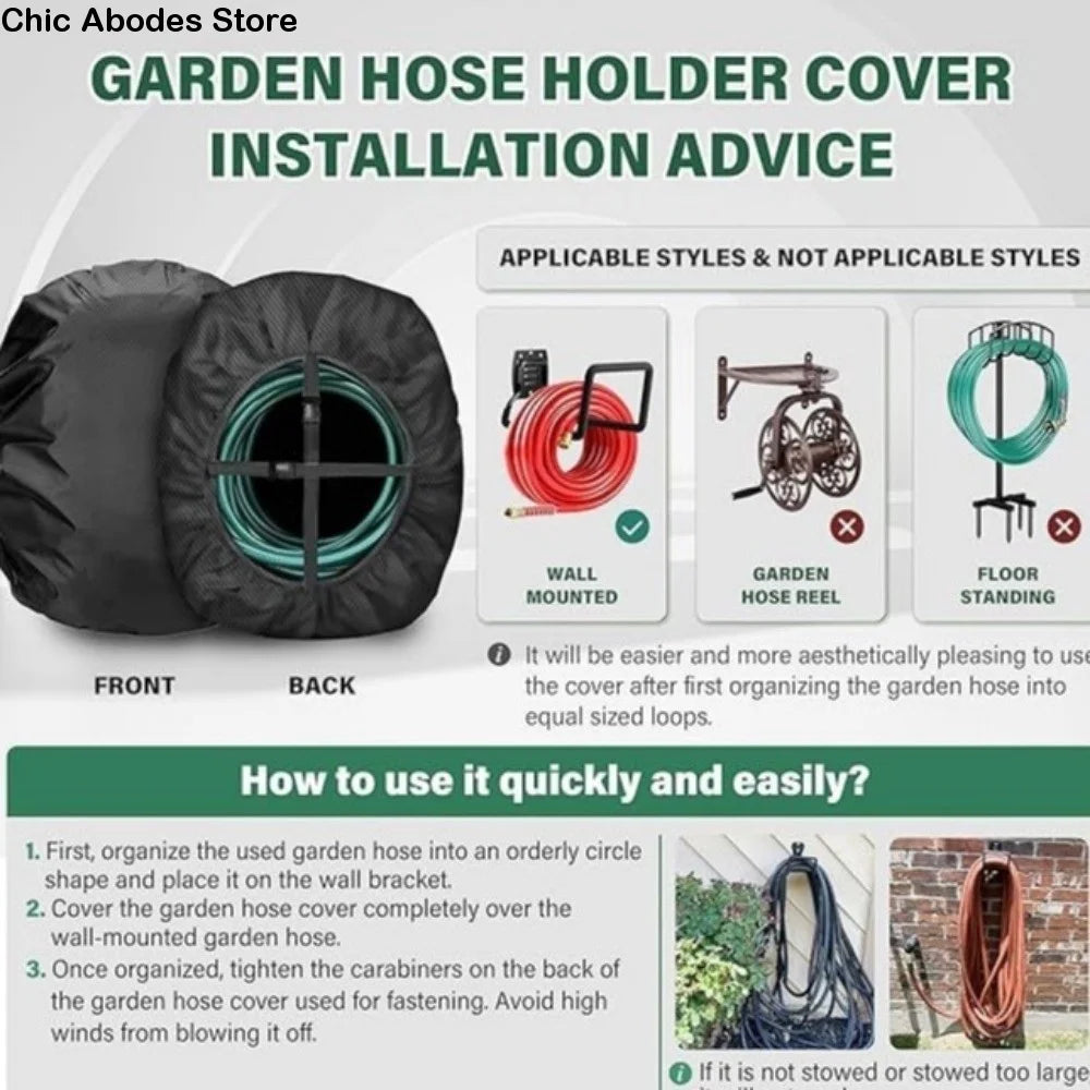 Oxford Fabric Garden Hose Reel Cover – UV & Weather Resistant Hose Reel Cover Babs