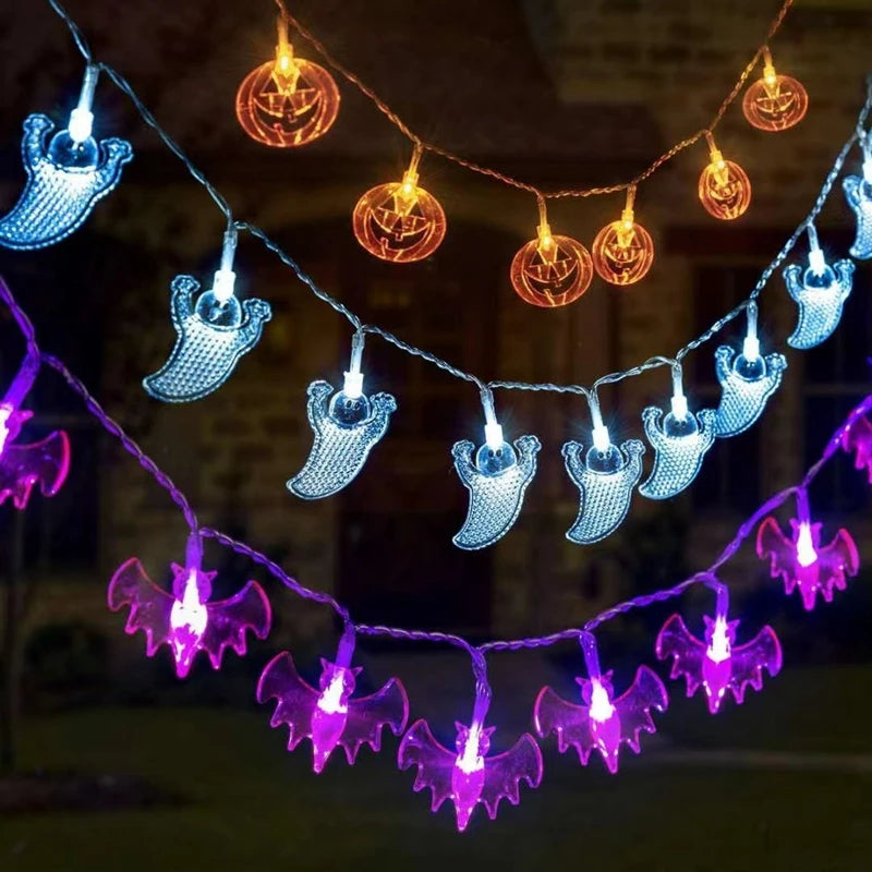 Halloween LED String Lights – Pumpkin Bat Ghost 10-LED 1.5M Halloween String Lights Babs