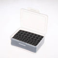AA AAA Battery Storage Organizer Box – 54-Cell Holder Battery Storage Organizer Babs White