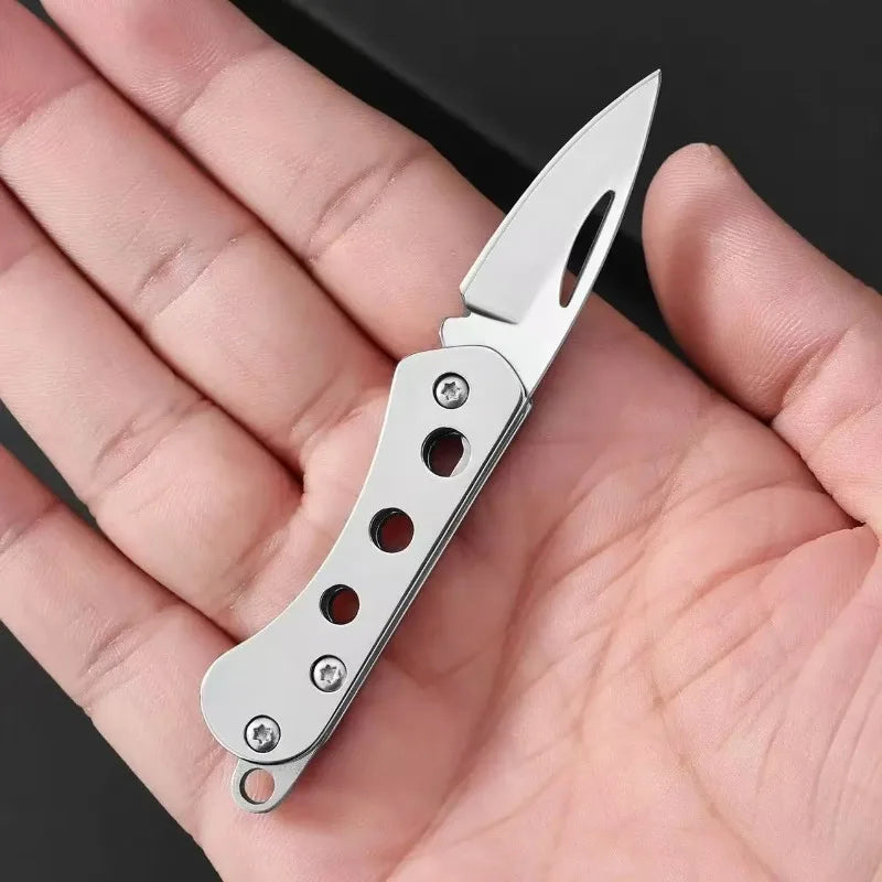 Stainless Steel Folding Pocket Knife – Keychain EDC Tool Folding Pocket Knife Babs