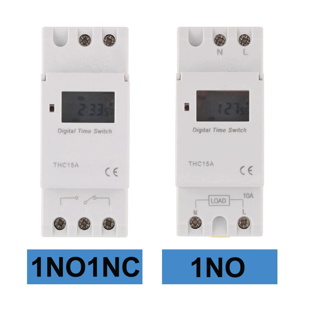 7-Day Programmable Digital Timer Switch DIN Rail 110-220V 16A Digital Timer Switch Babs