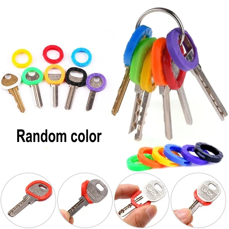 10pcs Silicone Key Sleeve Rings – Mixed Color DIY Key Markers Silicone Key Rings Babs