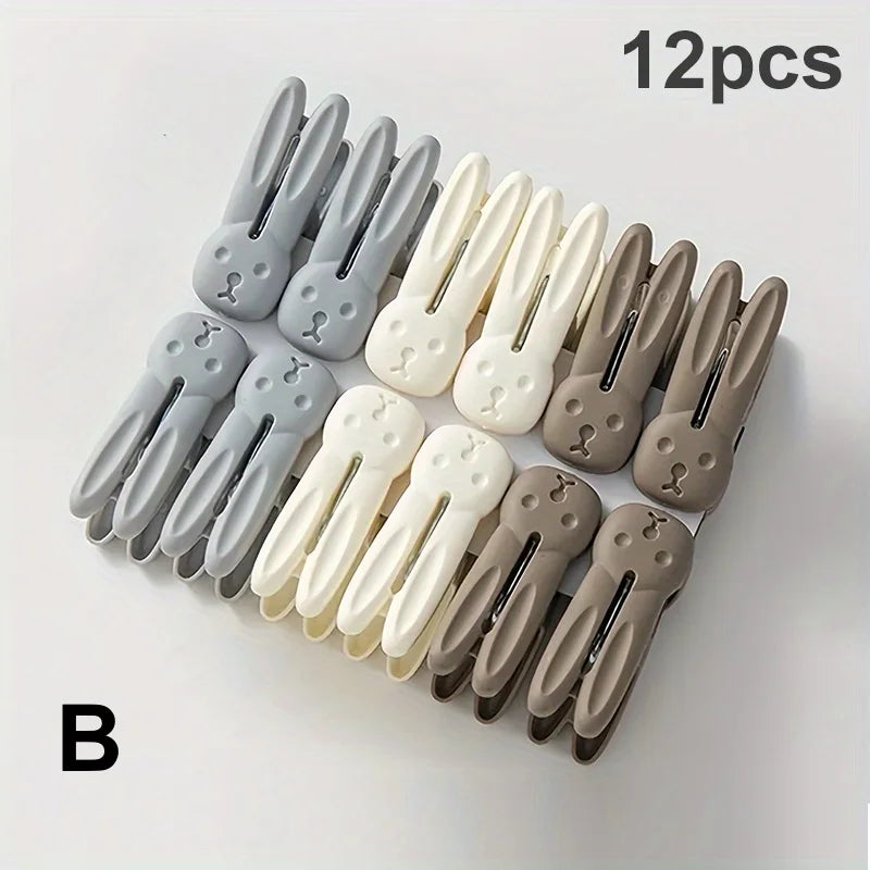 12-Pack Heavy Duty Clothespins – Windproof No-Trace Laundry Clips Laundry Clothespins Babs B-12Pcs