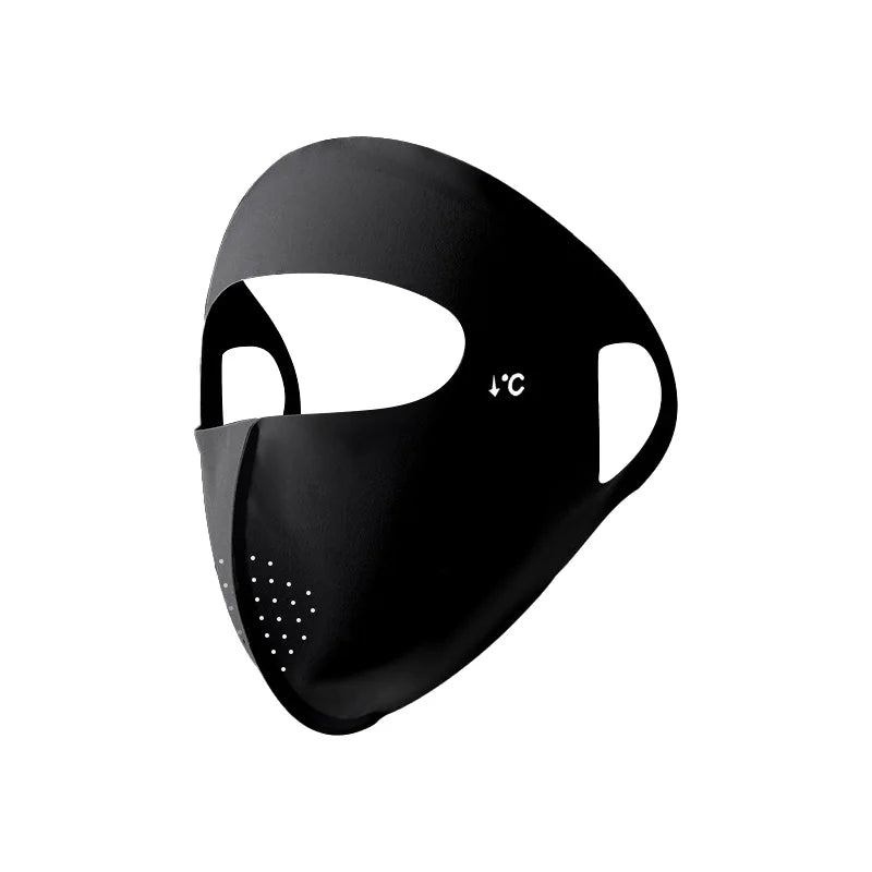 UPF50+ Full Face Sun Mask – Cooling Breathable Facekini UV Face Sun Mask Babs black