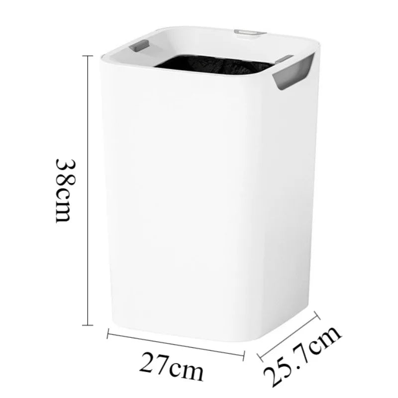 Smart 16L Rectangular Trash Can – Kitchen Bathroom Bedroom Bin Rectangular Trash Can Babs