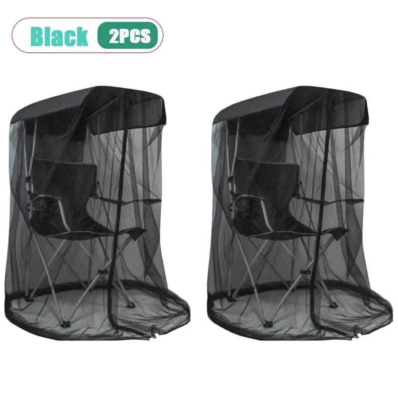 Bug Mesh Tent for Canopy Chair | Mosquito Net Cover 1-4 PCS Mosquito Net Cover Babs Black-2PCS