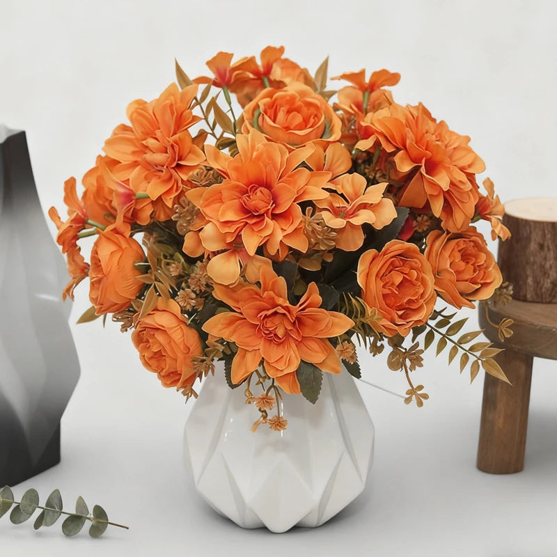 Silk Dahlia Peony Artificial Flowers for Wedding & Home Décor Artificial Silk Flowers Babs