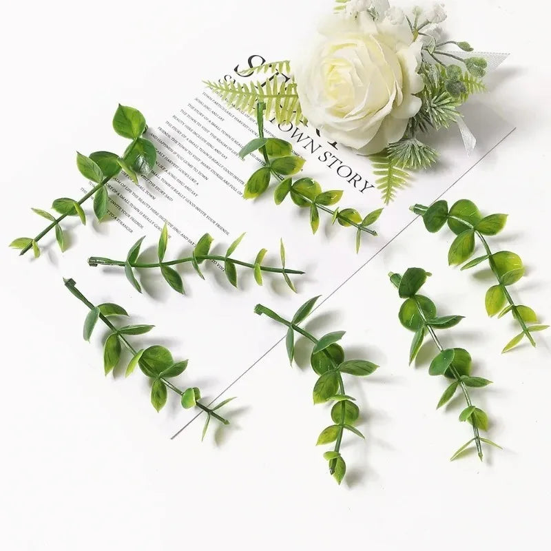 Green Artificial Silk Leaves for DIY Wedding & Party Decor 10Pc Artificial Leaf Decor Babs Deep Sapphire 10Pcs
