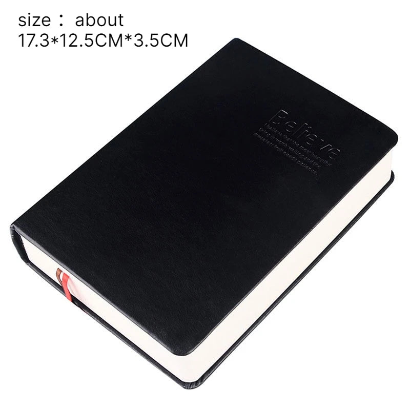 A6 PU Leather Notebook Vintage Gold Edge Bible Style Journal Leather Journal Notebook Babs