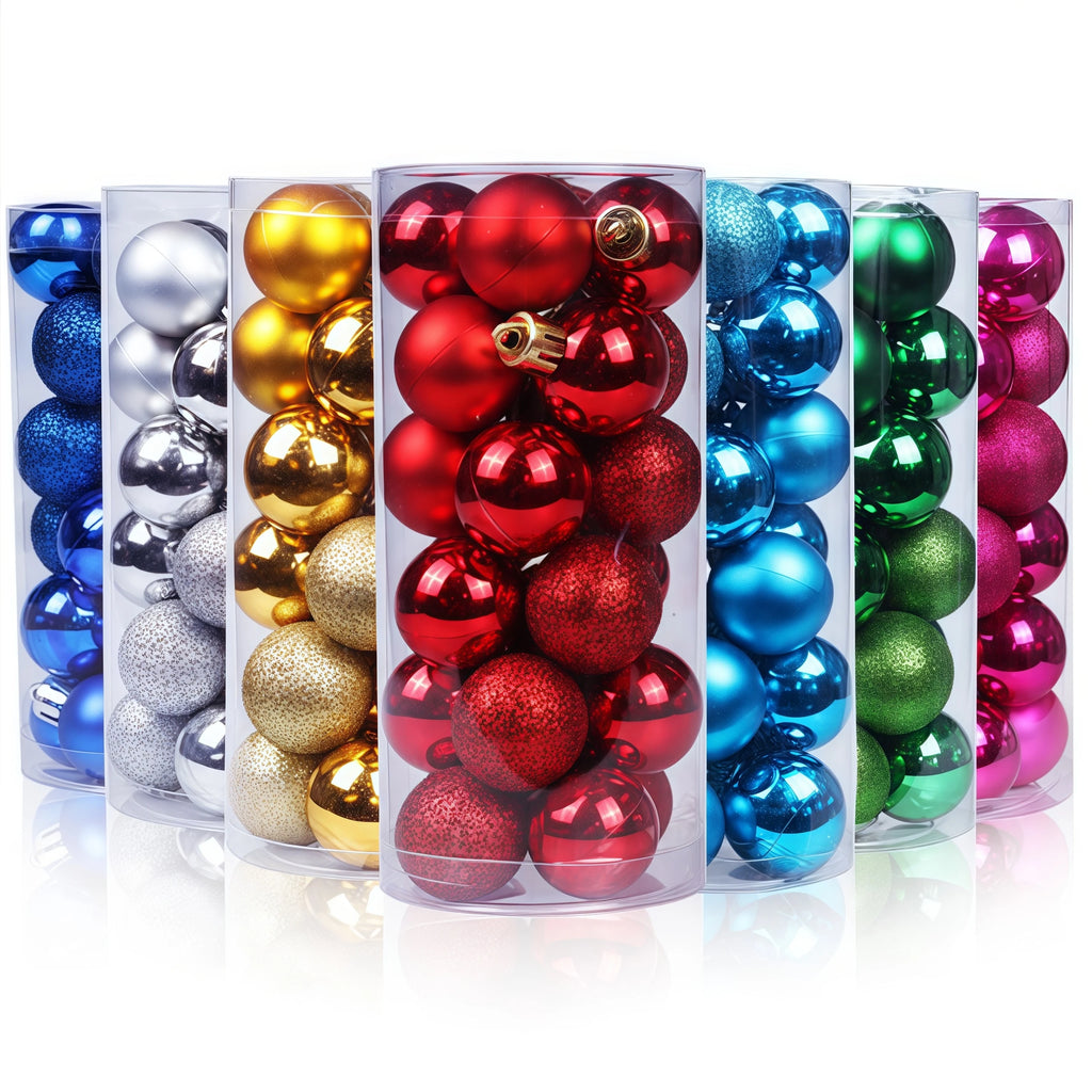 24-Piece Christmas Ball Ornaments Set – 3cm & 4cm Tree Baubles Christmas Tree Ornaments Babs